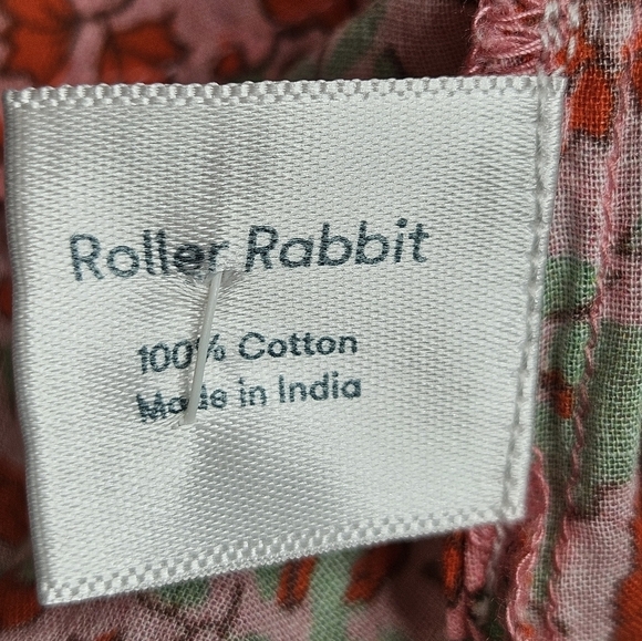 Roller Rabbit Medium Women's Tunic Top Floral Pink - Picture 8 of 12